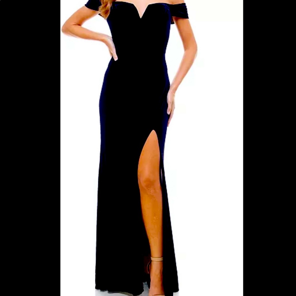 Black Off the Shoulder Gown